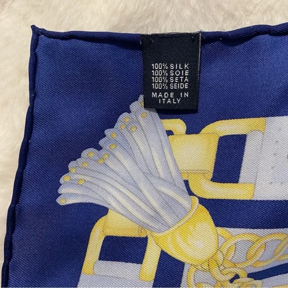 NIB E.Marinella Napoli 100% Silk Scarf Made in Italy - Picture 6 of 11
